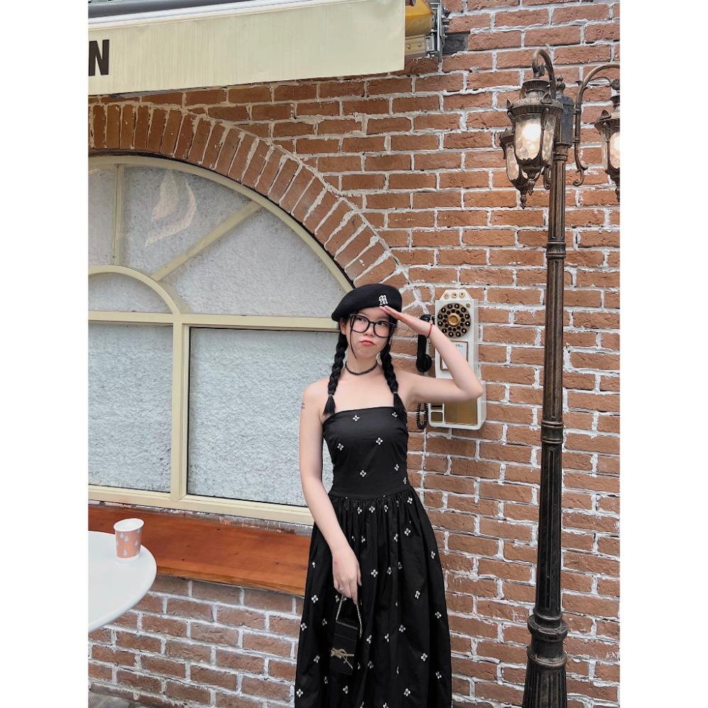 Váy cúp ngực dáng dài thêu hoa đi biển tiểu thư nhẹ nhàng sang chảnh thiết kế Bonheur Mini Flower Dress
