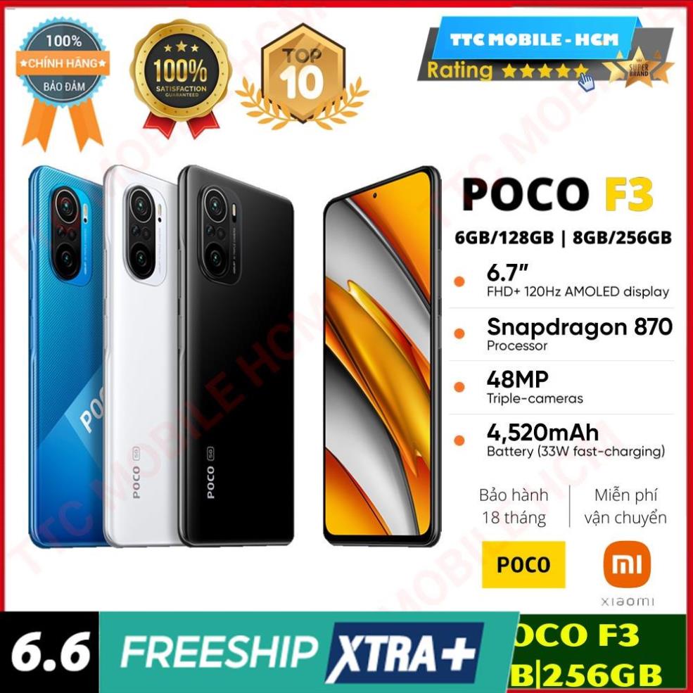 Điện Thoại XIAOMI POCO F3 8GB|256GB / 6GB|128GB  Snapdragon™ 870 5G - BH 18 THÁNG CHÍNH HÃNG | | BigBuy360 - bigbuy360.vn