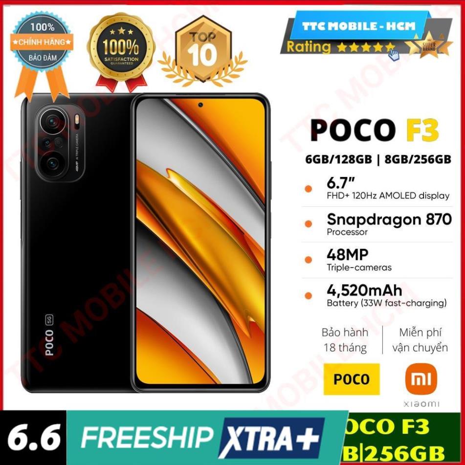 Điện Thoại XIAOMI POCO F3 8GB|256GB / 6GB|128GB  Snapdragon™ 870 5G - BH 18 THÁNG CHÍNH HÃNG | | BigBuy360 - bigbuy360.vn