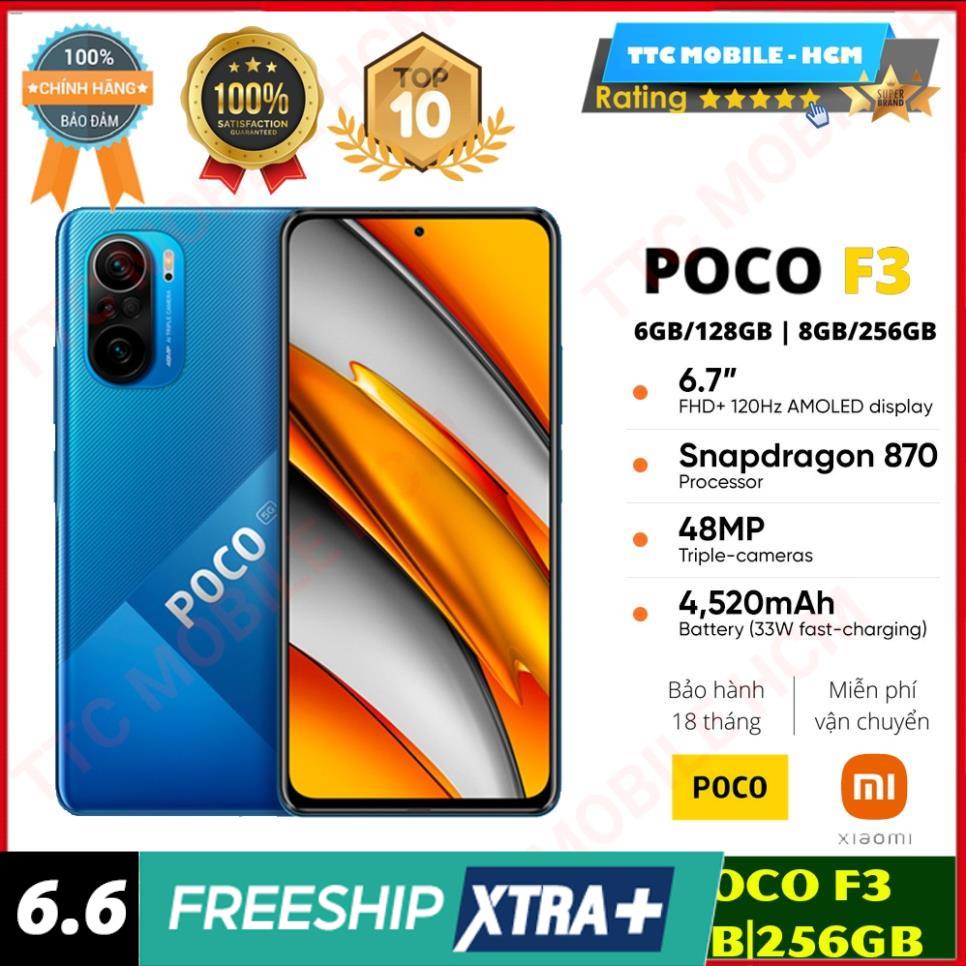 Điện Thoại XIAOMI POCO F3 8GB|256GB / 6GB|128GB  Snapdragon™ 870 5G - BH 18 THÁNG CHÍNH HÃNG | | BigBuy360 - bigbuy360.vn