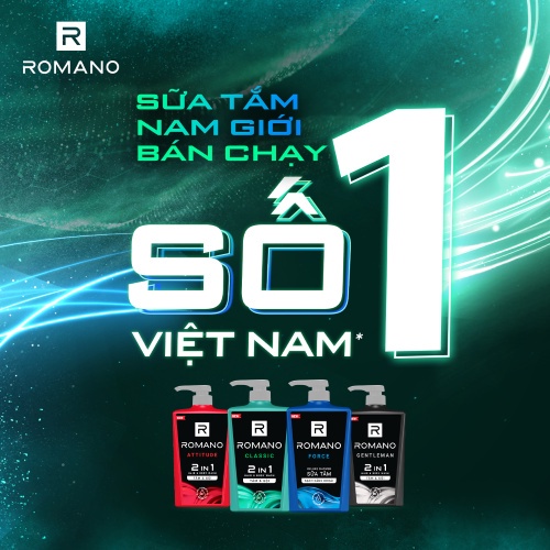 Tắm gội 2 trong 1 Romano 2in1 180g/chai