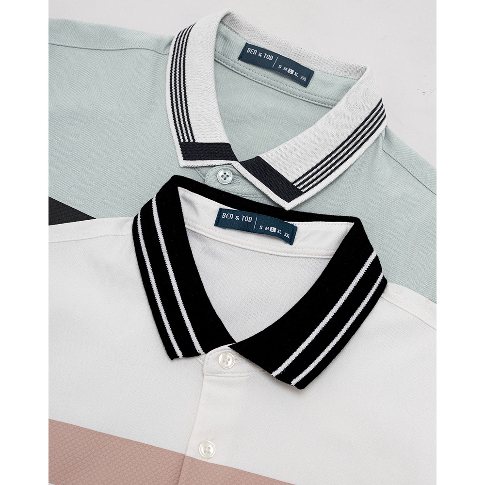 Áo polo nam BEN & TOD R1300BB124 vải thun cotton 100%, nam tính, chỉn chu, sang trọng, thanh lịch, basic