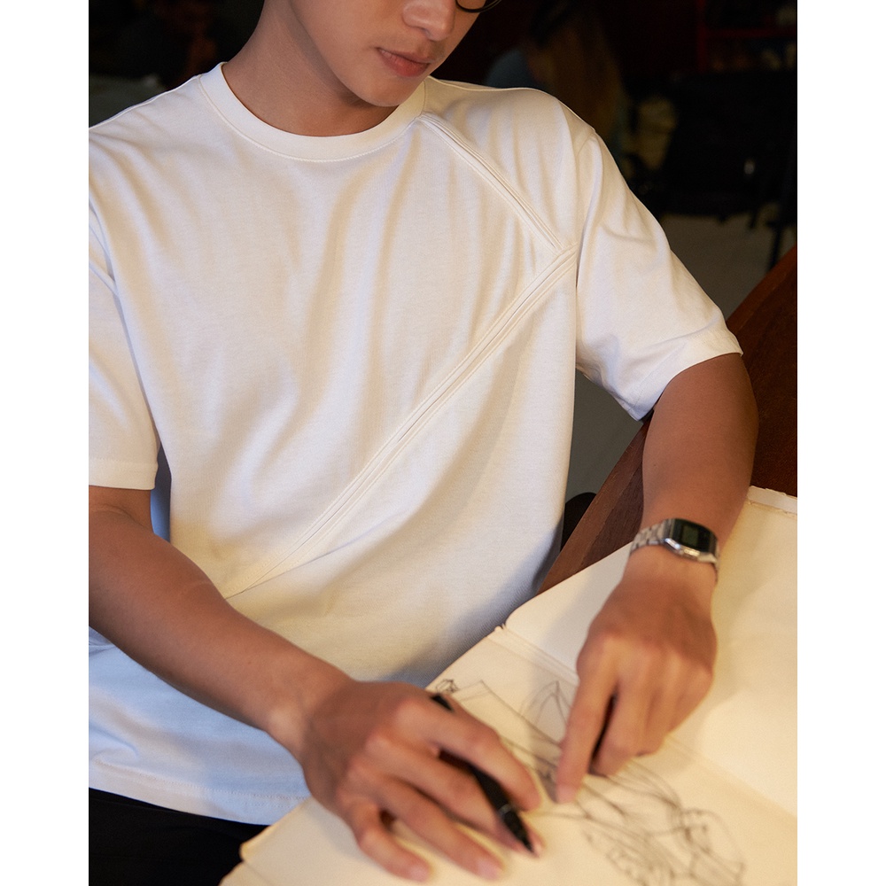 Áo thun nam cổ tròn BEN & TOD R1210BB116 vải cotton, trẻ trung, thanh lịch, đơn giản, basic, cao cấp