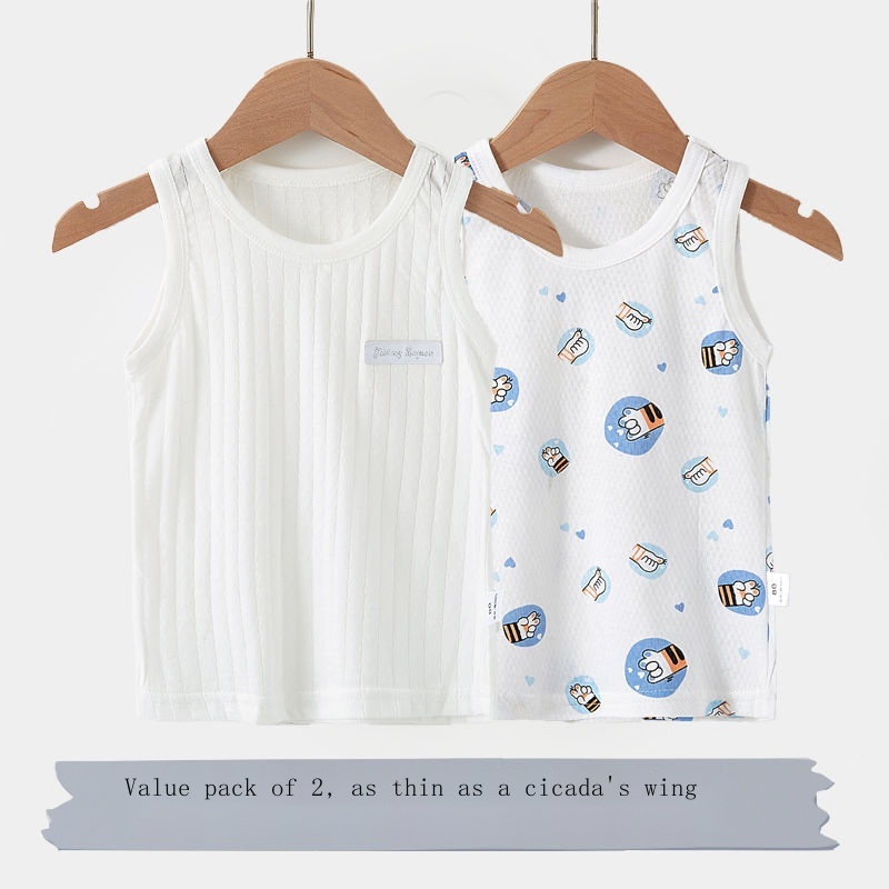 Áo Ba Lỗ Cotton Mỏng Thời Trang Mùa Hè Dành Cho Bé Trai Và Bé Gái Sự Bảo Vệ
