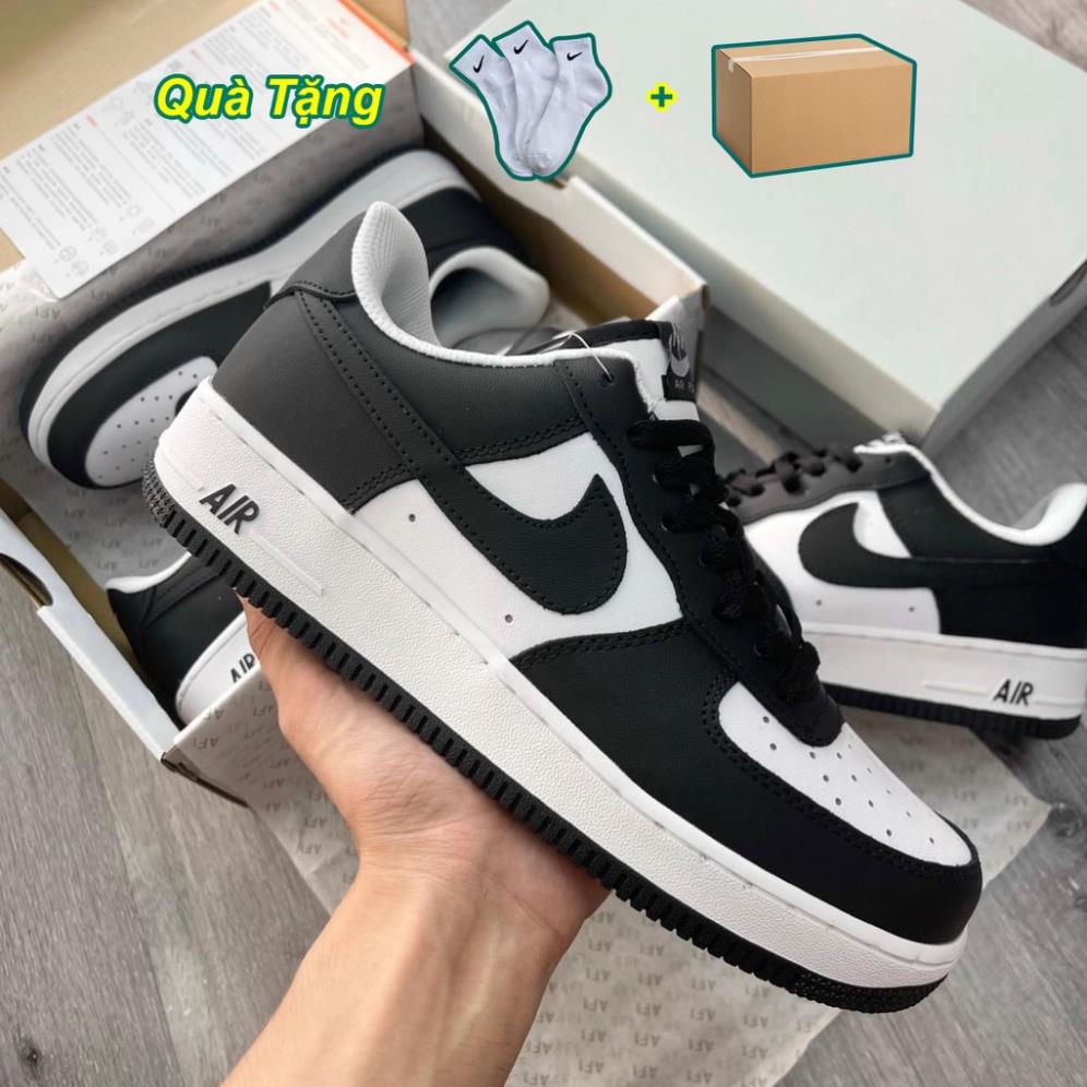 Giày_Nike Air Force 1 Panda 2 Màu Đen Trắng, Giày AF1 Đen Trắng Nam Nữ Bản Cao Cấp Basic Dễ Phối Đồ Đủ Size 36-43