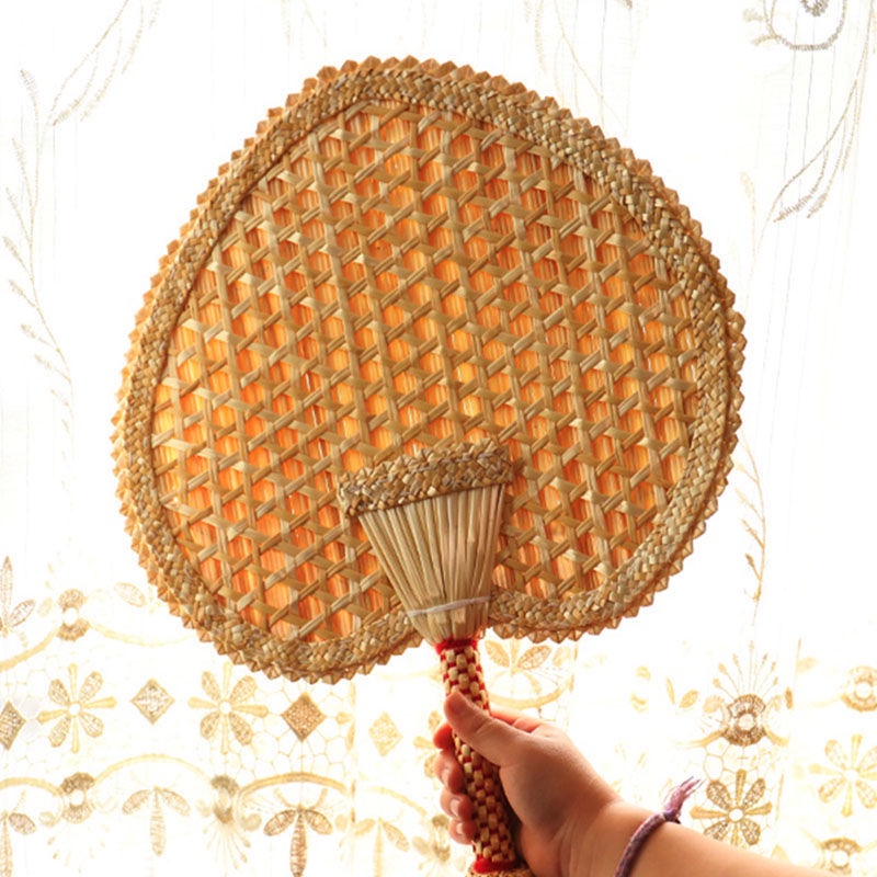 Xiaoxiang Pufan Quạt Rơm Dệt Tay Chống Muỗi Phong Cách Cổ Điển Dành Cho Gia Đình