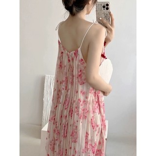ĐẦM MIDI HỒNG 2S CỘT HOA NỔI 🤍