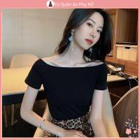 O s Mi N L A M Qu C Quy N Áo Thun Tay Ngắn Hở Vai Ôm Dáng Mùa Xuân Hè Có Cổ Màu Đen Quyến Rũ Sành Điệu Cho Nữ