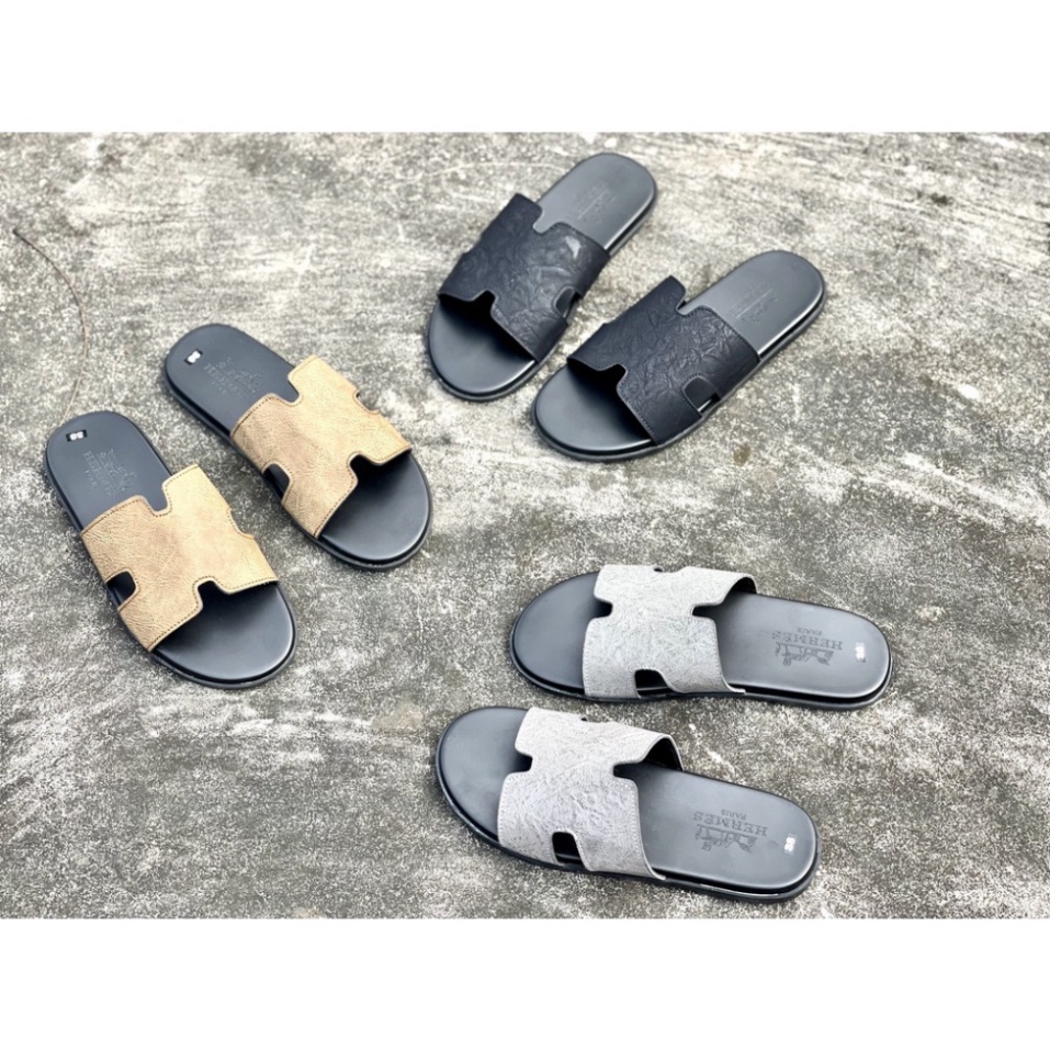 Dép Hm Nam Hàng Cao Cấp Dép Quai Ngang Hm Da Sịn Đế Cao Su Chống Trơn Trợt Hàng HOT trend 2022