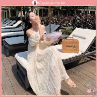 O S Mi N L A M Qu C Quy N Đầm Trắng Hở Lưng Mùa Hè Kiểu Pháp Cho Nữ Chụp Ảnh Kỳ Nghỉ Đi Biển