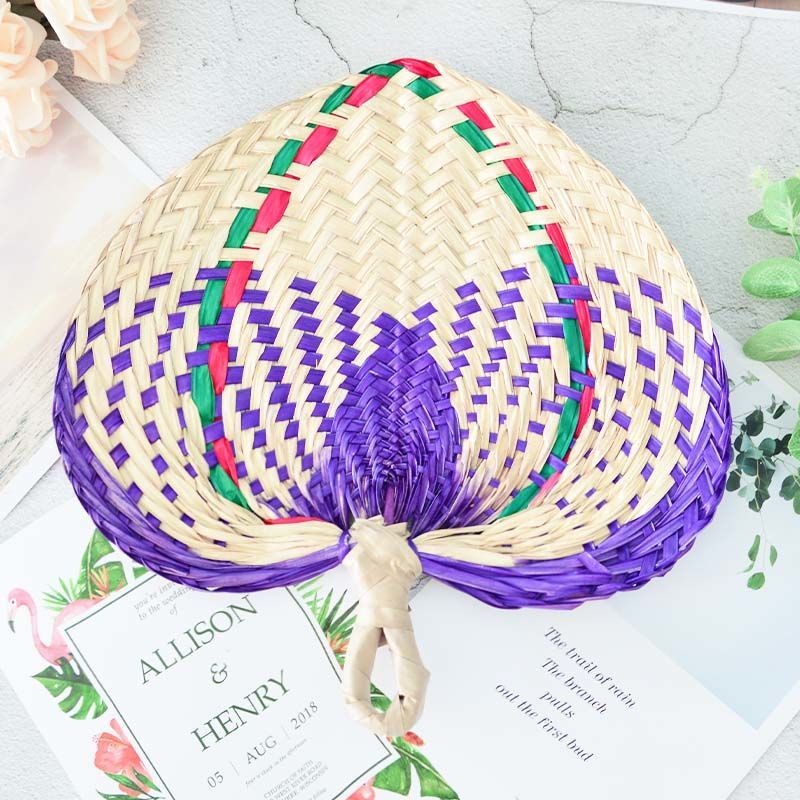 Xiaoxiangfeng Pufan Quạt Dệt Thủ Công Hai Mặt Thời Trang Cổ Điển Bền Bỉ Thích Hợp Với Mùa Hè