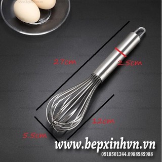 Phới lồng đánh trứng inox dày 10''