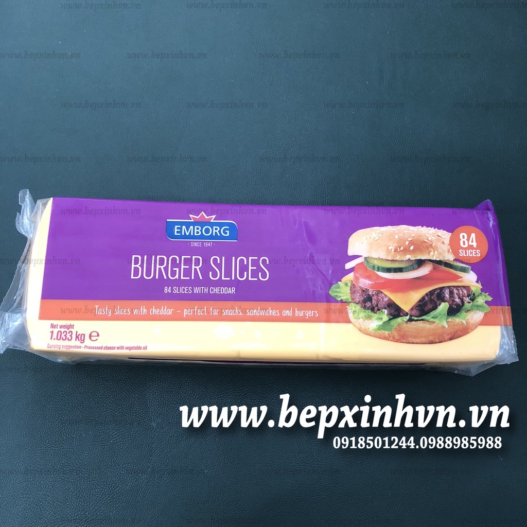 Phô mai cắt lát cam Emborg 1kg
