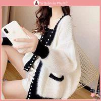 O Kho C Tweed Áo Khoác Sweater Dệt Kim Dáng Rộng Cao Cấp Đính Hạt Phong Cách Lười Mùa Xuân Thu 039 D Ng N D t Xiaoxiangfeng