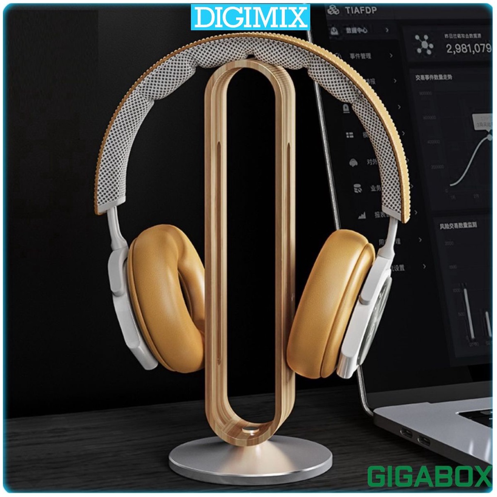 P45 Giá đỡ treo tai nghe headphone DIGIMIX từ gỗ, nhựa, hợp kim để bàn chắc chắn, đa dạng mẫu mã.