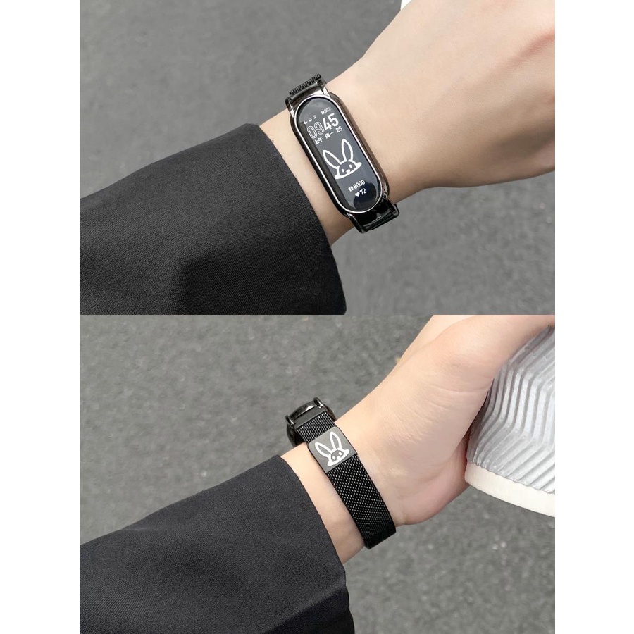 Vòng Đeo Tay Thể Thao Thông Minh Xiaomi Mi Band 7 / 8 6nfc Bằng Kim Loại Nam Châm Phiên Bản 3 / 4 / 5