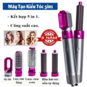 Máy làm tóc 5 in 1 uốn xoăn phồng sấy - Máy sấy uốn tóc tạo kiểu đa năng mini 3 mức nhiệt hàn quốc hàng chính hãng _U1 N