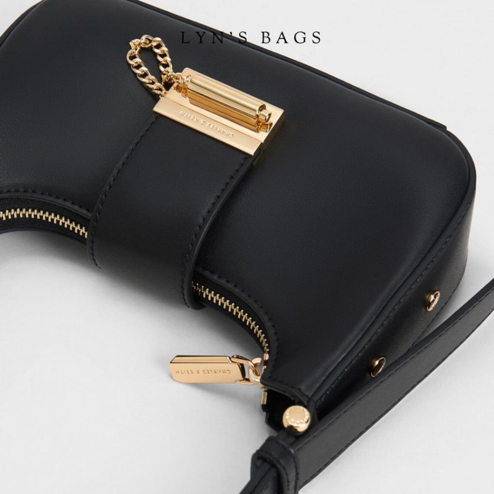 Túi xách nữ CNK kẹp nách kim cài sẵn 2 màu đen, kem | BigBuy360 - bigbuy360.vn