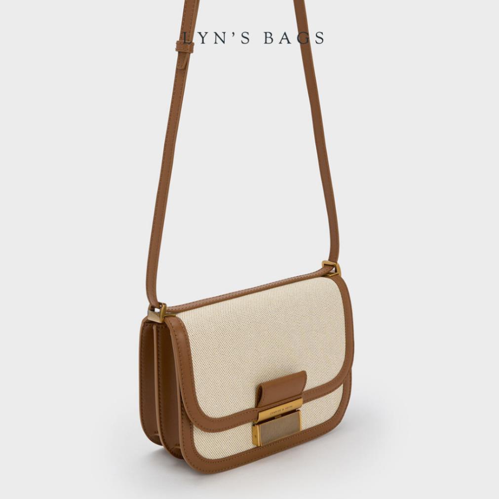 Túi xách nữ CNK phối dạ sẵn 2 màu đen, nâu