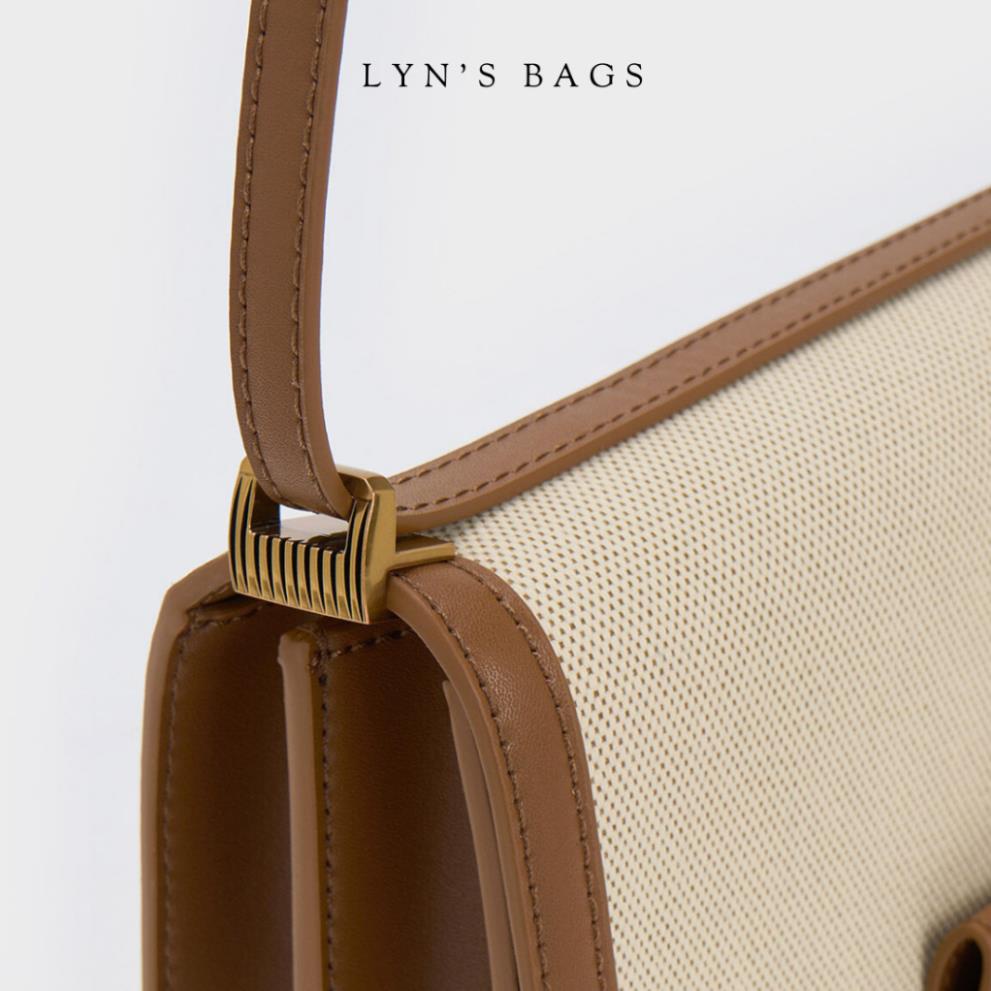 Túi xách nữ CNK phối dạ sẵn 2 màu đen, nâu