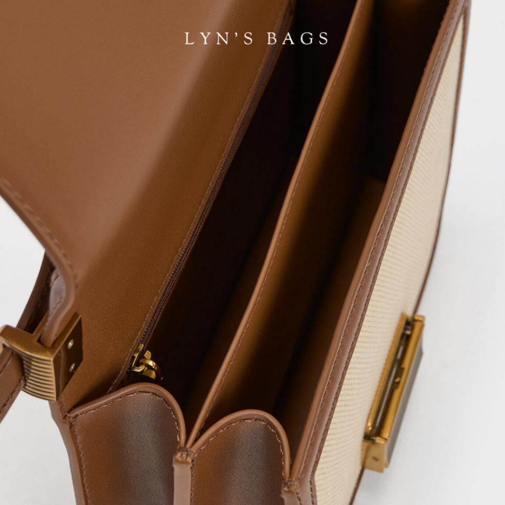 Túi xách nữ CNK phối dạ sẵn 2 màu đen, nâu