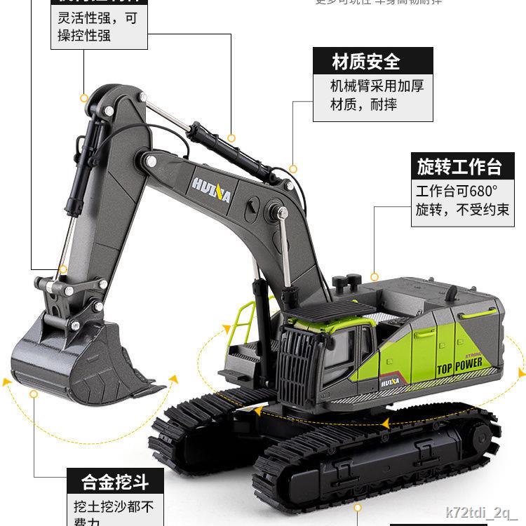 Mô hình máy xúc mô phỏng máy xúc kỹ thuật xe bộ cần cẩu xe nâng đồ chơi cậu bé