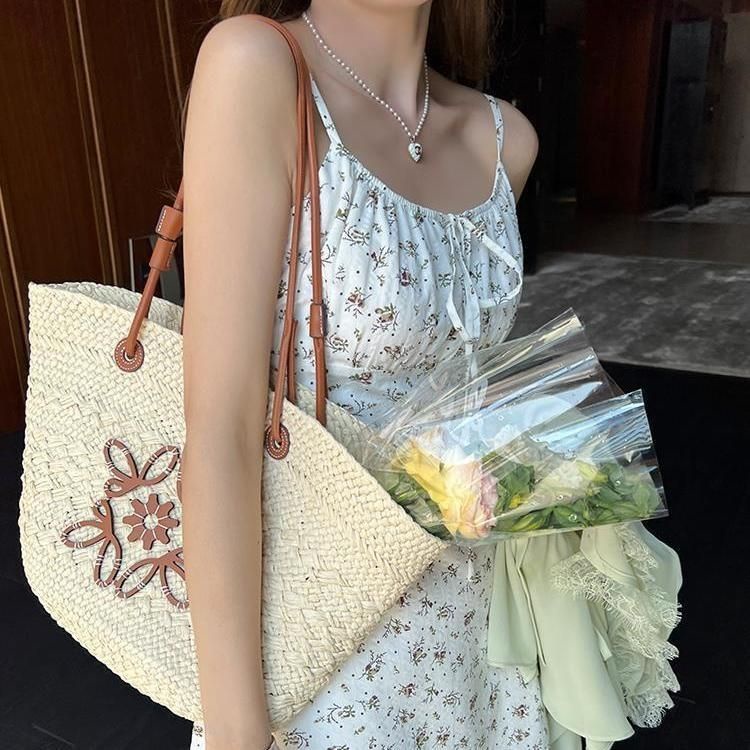 Đầm Hai Dây Dáng Chữ a Họa Tiết Hoa Thời Trang Mùa Hè Phong Cách Hàn Quốc Cho Nữ