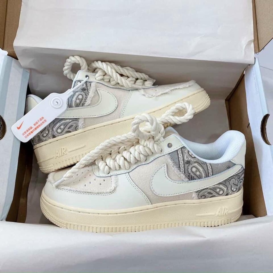 Giày Air Force 1 Thổ Cẩm, Giày AF1 Travis Bigbag Dây Thừng Bản Classic Cao Cấp Cho Nam Nữ, Full Box NEW 2022
