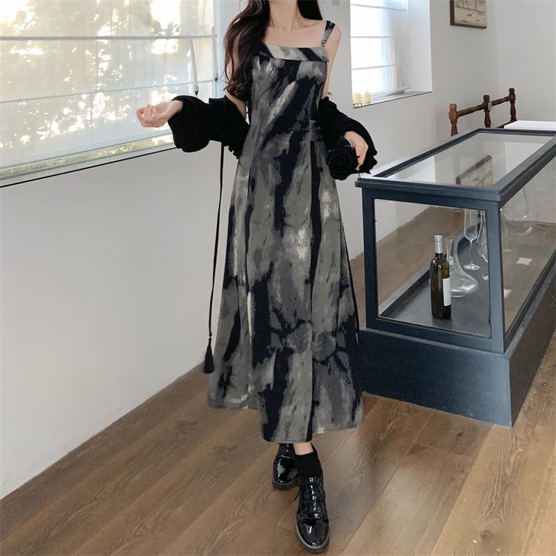 Set Áo Váy Hai Mảnh Dáng Ôm Phong Cách Trung Hoa Cổ Điển