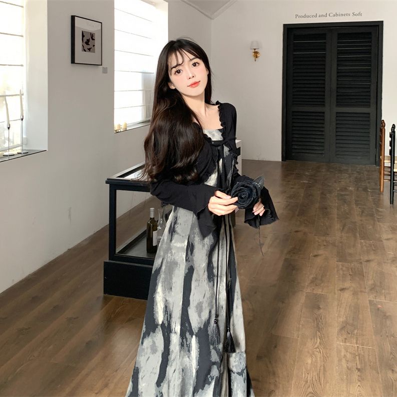 Set Áo Váy Hai Mảnh Dáng Ôm Phong Cách Trung Hoa Cổ Điển