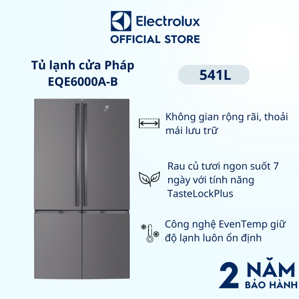 Tủ lạnh Electrolux Inverter UltimateTaste 700 cửa Pháp 541 lít - EQE6000A-B-Làm đông nha
