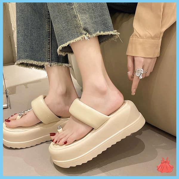 Dép đế cao Dép kẹp kim cương nước mới