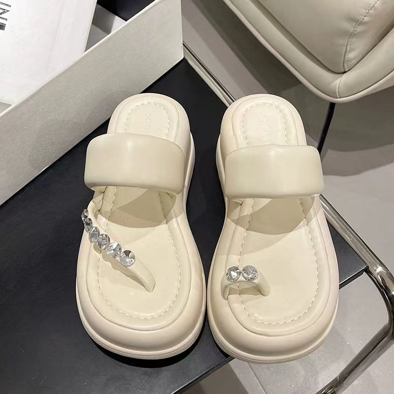 Dép đế cao Dép kẹp kim cương nước mới