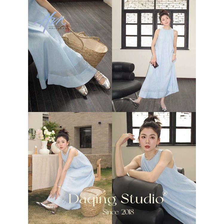 Đầm Dài Không Tay Cổ Tròn Thời Trang Nữ Tính