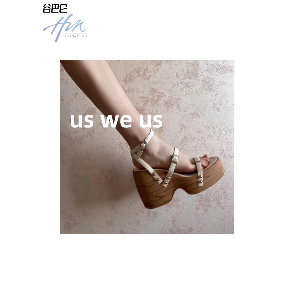 Giày Sandal Đế Xuồng Hở Ngón Quai Chéo Thời Trang Mùa Hè Dành Cho Nữ