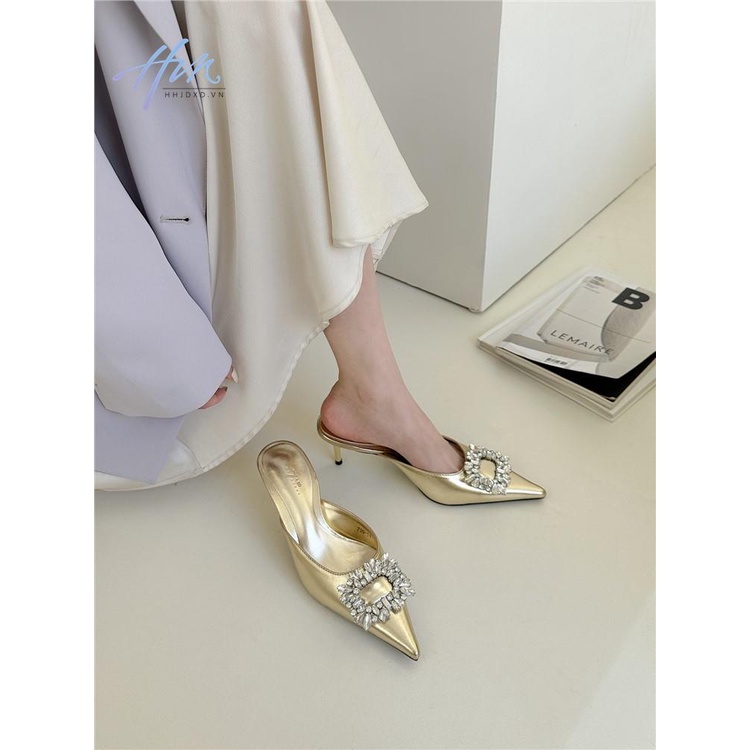 Giày Cao Gót Đính Đá Sang Trọng Hợp Thời Trang 2023 Cho Bạn Gái