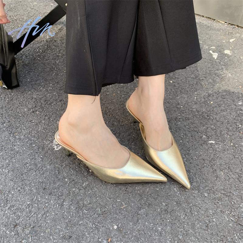 Dép Cao Gót Mũi Nhọn Phong Cách Âu Mỹ Thời Trang Xuân Hè 2023