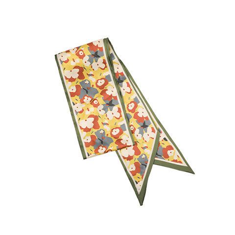 Khăn Choàng Cổ Kiêm Túi Xách Bằng Lụa Họa Tiết Hoa Sang Trọng Thời Trang Cho Nữ