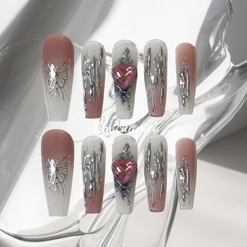 NAILBOX TIM ĐÁ HỒNG - KHOCUAMEI