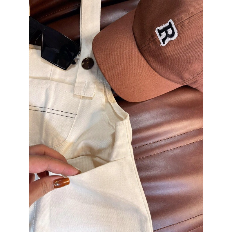 Set yếm kèm mũ màu nâu cho bé