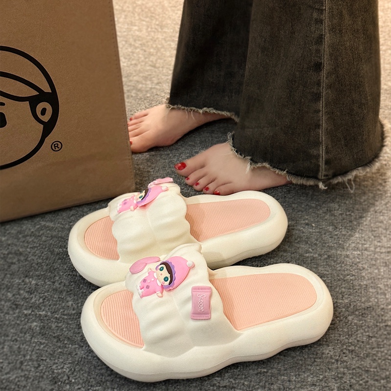 Dép sỏ ngón nữ đế cao thời trang kiểu Pháp giản dị