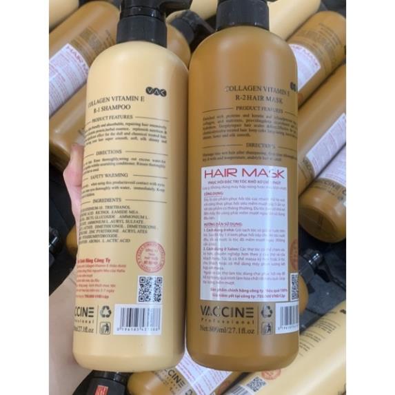 Dầu Gội COLLAGEN VITAMIN E VACCINE 800ML X2 Hàng Chính Hãng