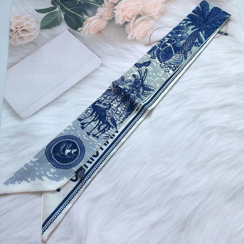 Khăn Quàng Cổ Nhỏ Bằng Lụa Mỏng Chống Nắng Bảo Vệ Cổ Kiểu Pháp Cổ Điển Mùa Hè Cho Nữ n