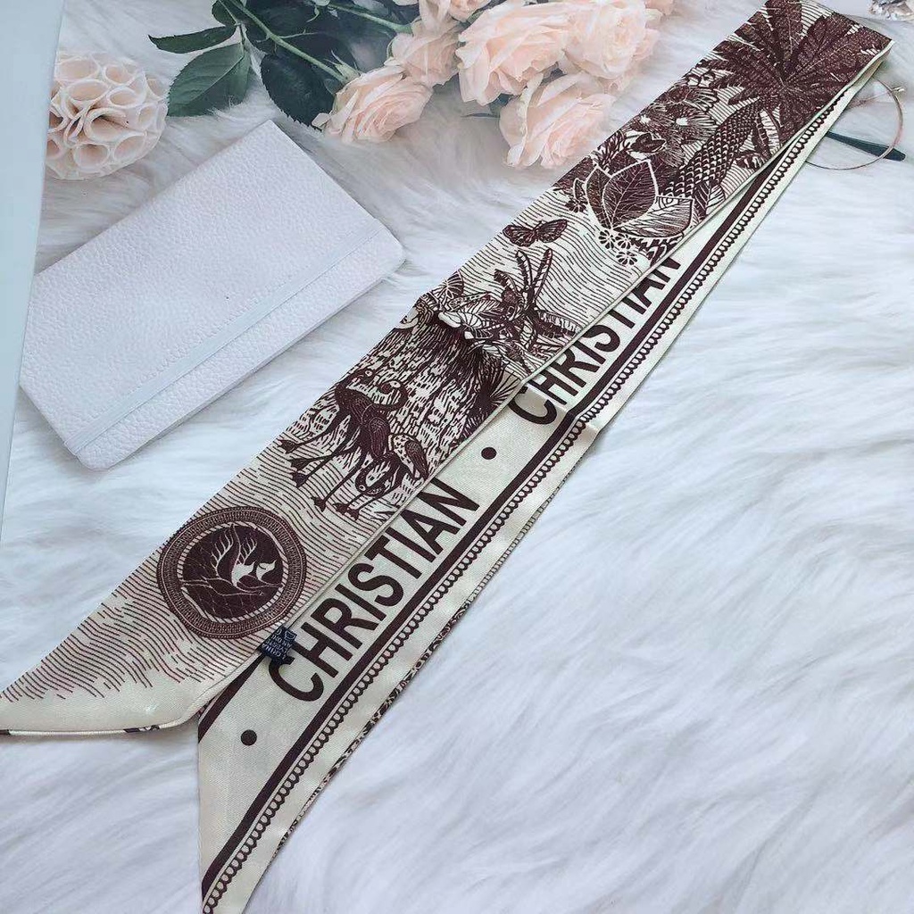 Khăn Quàng Cổ Nhỏ Bằng Lụa Mỏng Chống Nắng Bảo Vệ Cổ Kiểu Pháp Cổ Điển Mùa Hè Cho Nữ n