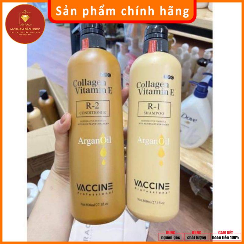 Dầu Gội COLLAGEN VITAMIN E VACCINE 800ML Hàng Chính Hãng