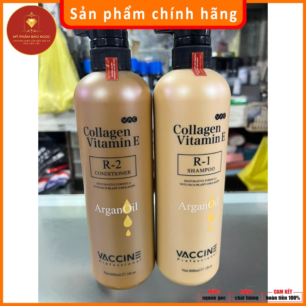 Dầu Gội COLLAGEN VITAMIN E VACCINE 800ML Hàng Chính Hãng