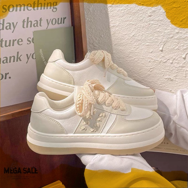 𝗧𝗵𝗲 𝗠𝗮𝗻 𝗟𝘂𝘅𝘂𝗿𝘆 ✔️ Giày nữ thể thao hình lá lúa 2 màu dây bản to siêu đẹp đế cao mẫu mới hot hit Hottrend