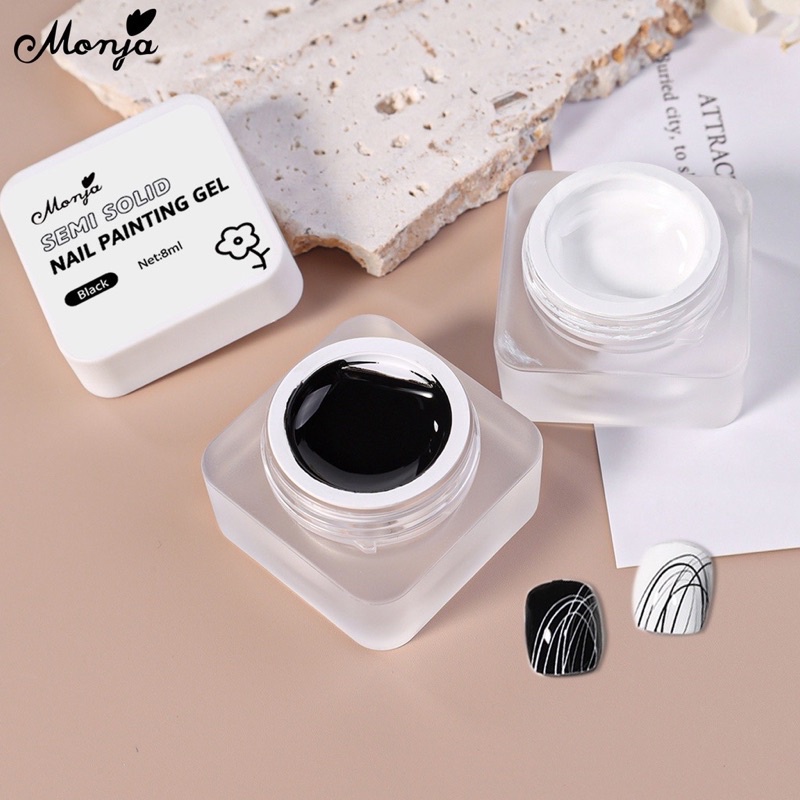 Gel vẽ móng đen trắng daily