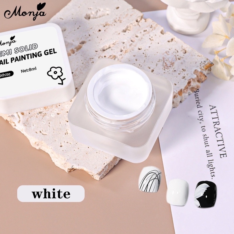 Gel vẽ móng đen trắng daily