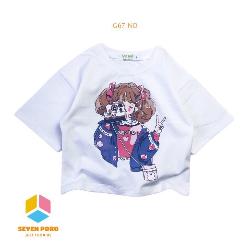 Áo Thun Form Lửng Bé Gái G67 Size 8-26kg - G&K Kids